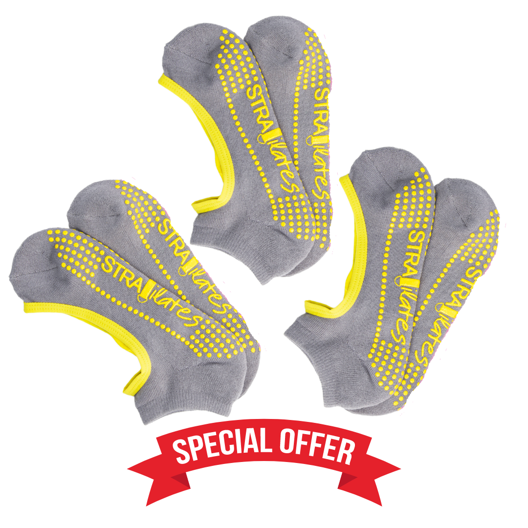 Barre and Pilates grips socks 3 pack