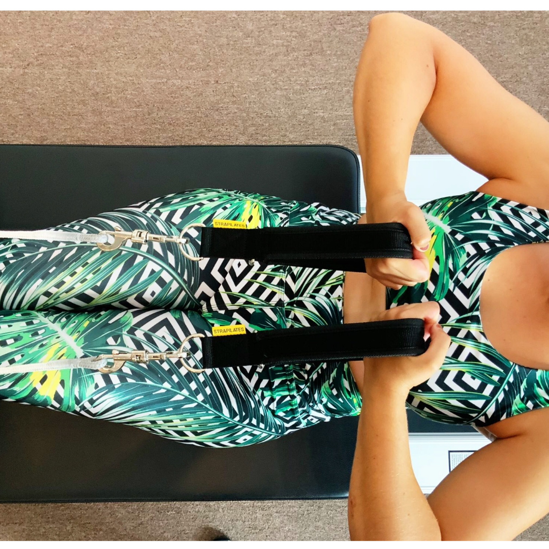 mid back series on merrithew reformer with padded pilates loops