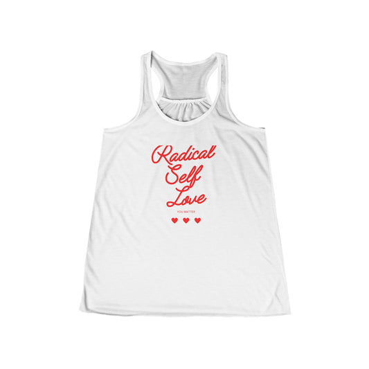 Radical Self Love White Racerback Tank