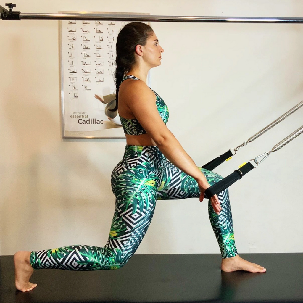 pilates merrithew Cadillac lunges with pilates loops